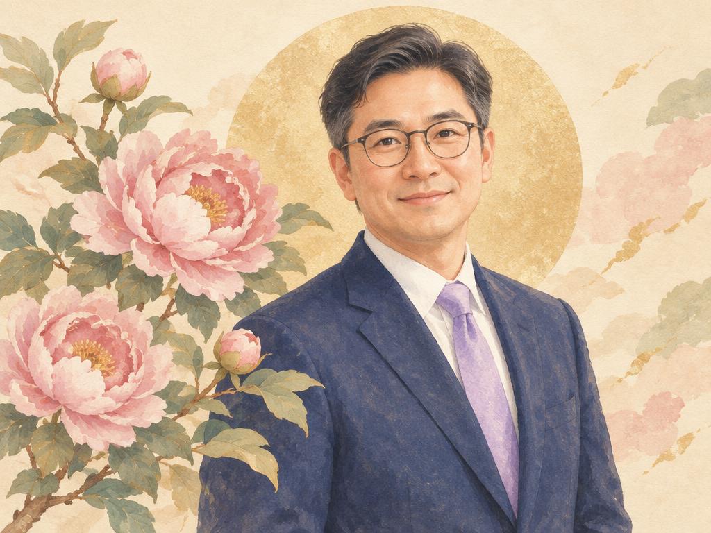 創辦人顧導的柔彩插畫肖像